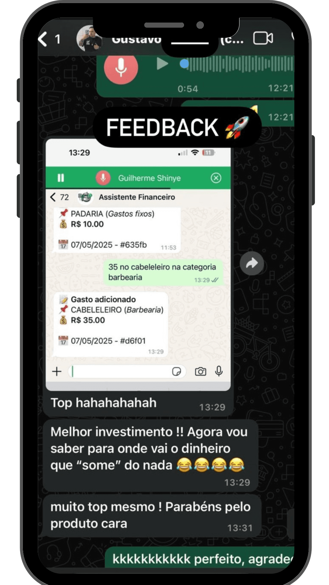 Feedback positivo de cliente da ADAP sobre o produto